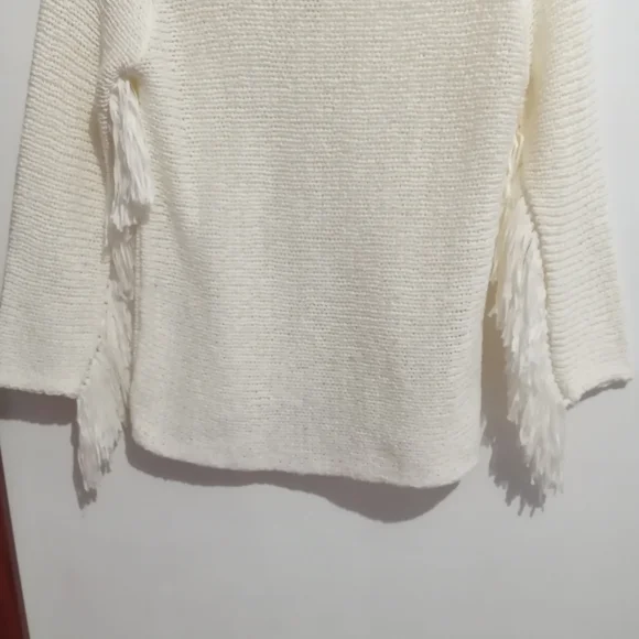 Zara M Knit Fringe Sleeves Sweater - Picture 5 of 9